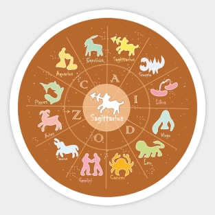 Sagittarius, 2, Zodiac, Astrology, Horoscope, Stars, Sun-and-moon. Birthday, Valentines-day, Holidays, Sticker